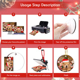 ZYNERY 40 Pcs Sublimation Ornament Blanks, Christmas Ornament Blanks, Double Side Sublimation Blanks Products with Gold String, MDF Round Acrylic Blanks Ornaments for Crafts, Christmas Gift, 2.76 in ZYNERY