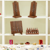 Jerify 4 Pieces Wood Necklace Display Holder Wood Plank Necklace Jewelry Display Ring Display for Selling Necklace Holder Stand Finger Ring Display for Jewelry Showcase Storage Home Display Jerify
