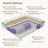 Sofelf Queen Mattress, 12 inch Queen Size Cool Memory Foam Mattresses for Pressure Relief, Medium Firm Hybrid Mattress in a Box, CertiPUR-US Certified Sofelf