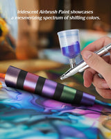 Roizefar Airbrush Paint, 44 Colors with 6 Thinner, Airbrush Paint Set Includes Iridescent & Metallic & Neon & Classic Colors, Water-Based Air Brush Paints Acrylic Ready to Spray, 20ml/Bottle Roizefar