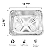 Nicole Home Collection Aluminum Pans With Lids Half Size 9x13 Extra Heavy Duty, Disposable Foil Pans For Baking (25 Sets) Nicole Home Collection
