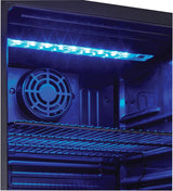 Danby DBC026A1BSSDB 95 Can Beverage Center, 2.6 Cu.Ft Refrigerator for Basement, Dining, Living Room, Drink Cooler Perfect for Beer, Pop, Water, Black/Stainless-Steel Danby