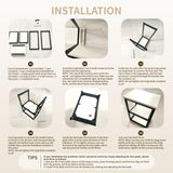 Avolander Fish Tank Stand Metal Aquarium Stand 40-50 Gallon, Double Layer Metal with Storage Weight Capacity 760lbs, 31.5 X 27.56 X 17.72 inch, White Walnut Brown Avolander