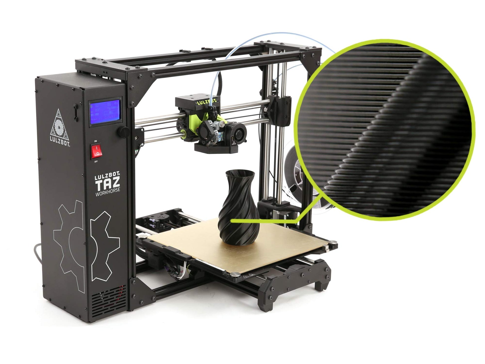 LulzBot KT-PR0051NA TAZ Workhorse 3D Printer - WoodArtSupply