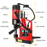 GARVEE Mag Drill Press, 1300W 1.57" Boring Diameter 2922lbf/13000N Electric Magnetic Drill with with Twist Drill Chuck for Industrial Home Improvement Power Magnetic Drill Presses Garvee