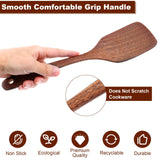 Yuanchu 2Pcs Wooden Spatula For Cooking, 12 Inch Wood Spatula Cooking Spatula Kitchen Utensils Set For Nonstick Cookware Kitchen Spatula For Fish Eggs Pancakes Yuanchu