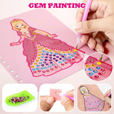 Tudaymol 4-in-1 Art & Craft Activity – DIY Dress Up Stickers, Makeup Kit, Foil & Gems Art, Creative Princess Fun, Costume Ideas & Accessories, Travel Toy, Gifts for Girls Ages 4-8-12 Tudaymol