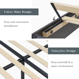 Albott Queen Size Farmhouse Bed Frame with 49" Headboard, Platform Bed Frame with Wood Slats Support/No Box Spring Needed/Easy Assembly, Black Albott