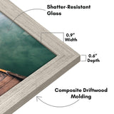 Americanflat 12x18 Poster Frame with Shatter-Resistant Glass - Gallery Style Frame with Engineered Wood - Signature Collection - Photo Frame for Wall Display - Driftwood Americanflat