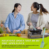 Mixweer 2 Pcs Silicone Flexible Fork 11.6 Inch Silicone Heat Resistant Cooking Fork Large Kitchen Non Stick Spork Ultimate for Mix Ingredients, Mash Food, Whisk Eggs, Baking(Blue Series) Mixweer