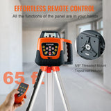 VEVOR Red Rotary Laser Level 1650ft, 360 Degree Self Leveling Laser Level Kit,with Surveying Tripod&5m Staff,IP66 Waterproof Remote Control,5 Rotation Speeds&4 Angles Adjustment for Construction VEVOR