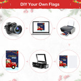 Shimeyao 54 pcs Blank Sublimation Flags DIY Lawn Garden Flags Blank Heat Transfer Banner 11.8 x 17.7 Inches Sublimation Polyester Lawn Flag for Christmas Halloween Thanksgiving Festival Indoor Outdoor Shimeyao