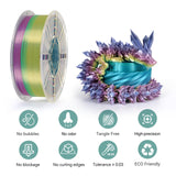 Kingroon Silk PLA Filament 1.75mm Rainbow Filament 3D Printer Filament Color Changing Filament 1kg Dimensional Accuracy ±0.03mm,Fit Most 3D Printers(Lovely) Kingroon