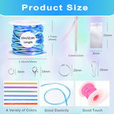 Karsspor Glitter/Laser/Normal Lanyard String for Crafts, 24 Rolls Gimp String, Plastic Lacing String Kit for DIY Bracelets, Key Chains, Pony Beads and Lanyards (788 Feet) Karsspor