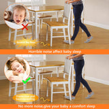 BAIPOK 36pcs Square Chair Leg Floor Protectors, Furniture Felt Pads for Hardwood Floors, Furniture Sliders for Chair Legs, Floor Protectors for Chairs, Silicone Chair Leg Caps Cover, Large, Clear BAIPOK