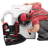 39-Piece Household Tools Kit - Small Basic Home Tool Set with Plastic Toolbox - Great for College Students, Household Use & More RVOGJP