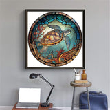 CXYQLC DIY 5D Diamond Painting Kits for Adults Diamond Art Sea Turtle Diamond Painting Full Drill Crystal Rhinestone Embroidery Craft Kits for Home Wall Decor Gifts 11.8x11.8inch CXYQLC