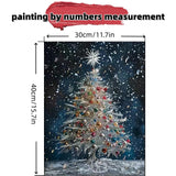 Paint by Numbers Kit for Adults Beginner,Christmas Tree Easy Paint by Number Kits on Canvas Without Framed,DIY Acrylic Oil Painting Adults Paint by Numbers Kits Winter for Home Wall Decor 12x16 Inch. JYXSJYYD