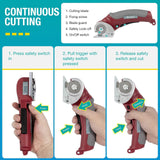 VLOXO Cordless Electric Scissors, Rotary Cutter for Fabric with Safety Lock, 4.2V Cardboard Cutter Multi-Cutting Tools, Rechargeable Powerful Fabric Cutter for Carpet Leather Felt with Storage Box VLOXO