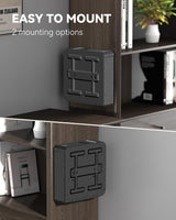 HOLEWOR Gun Safe, Slider Biometric Pistol Safe Fingerprint Handgun Safe, Mounted Single Gun Safe for Handgun with 3 Ways Quick Access Bedside Gun Safe for Nightstand, Bed, Desk, Wall, Dresser HOLEWOR