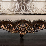 Furniture of America Zephyra Traditional Faux Leather Upholstered Sofa with Rolled Arm and Accent Pillows, Wooden Comfortable Couch for Living Room, Office, Bedroom, Dark Cherry/Beige Furniture of America