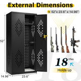 Eltean 15-18 Gun Safe for Rifles and Pistols,DIY-Friendly Gun Cabinet with Customizable Storage Space,DIY Rifle Safe with Distinctive Appearance and Ventilation for Shotgun. Eltean