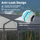 SUNBURY Carport 10 x 20 ft Heavy Duty Metal Carport Canopy with Galvanized Steel Roof, Outdoor Garage Car Shelter Shade for Car, Truck and Boats, Grey SUNBURY
