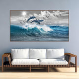 BOHADIY Diamond Painting Kits，Large 5D DIY Fish Ocean Beach Diamond Painting Kits for Adults，DIY Full Drill Crystal Rhinestone Arts and Gem Art Painting with Diamond Home Wall Decor 28X16inch BOHADIY