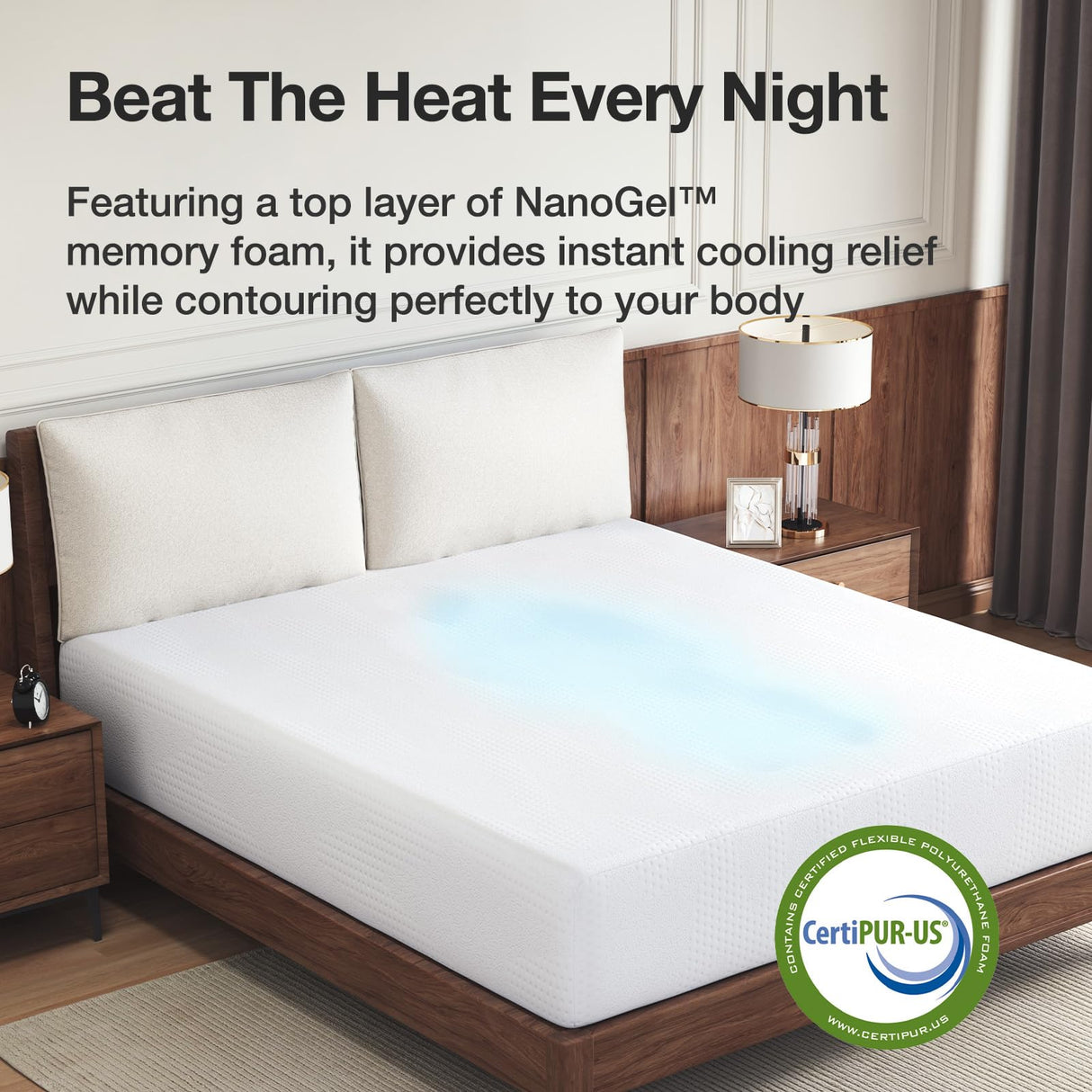 Novilla Queen Size Mattress, 14 inch Gel Memory Foam Mattress, Queen Mattresses for Cooling Night Sleep & Pressure Relief, CertiPUR-US Certified Novilla