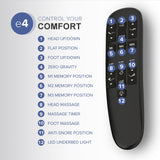 Blissful Nights e4 King Adjustable Bed Frame with Massage, Anti-Snore, Zero Gravity, USB Charging, Under Bed Lights, Wireless Remote Head and Foot Incline Blissful Nights