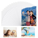 20 Pcs Sublimation Metal Photo Blanks 4"X6" X0.45mm Aluminum Photo Sign Blank Photo Metal Wall Sublimation Poster Frame Blanks (White) GEKIXUTP