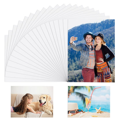 20 Pcs Sublimation Metal Photo Blanks 4"X6" X0.45mm Aluminum Photo Sign Blank Photo Metal Wall Sublimation Poster Frame Blanks (White)