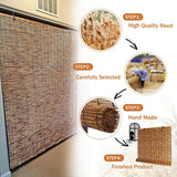 Bamboo Roller Blinds for Living Room Windows, Sun Bamboo Window Blind 15" 20" 22" 24" 26" 28" 30" 32" 34" 36" 38" 40" 42" 44" 46" 48" 50" 52" 57" 62" 67" 72" Roll-up Shade Customizable Cordless Cocoa WoodArtSupply