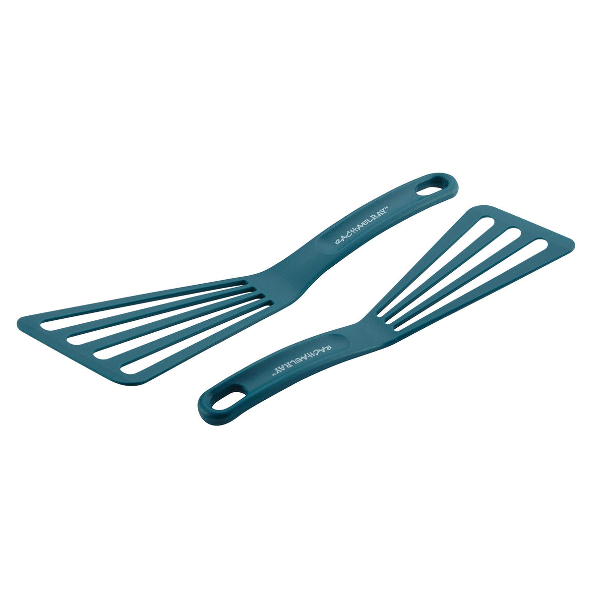 Rachael Ray Tools & Gadgets 2-Piece Nylon Turner Set, Marine Blue, 10" & 12" Spatula Set Rachael Ray
