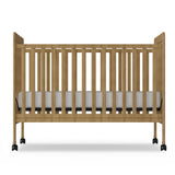 Saylike Baby Crib, 3-in-1 Convertible Crib Wood Full Size Toddler Bed with Locking Wheels for Nursery Furniture, Non-Toxic Finish (Natural) Saylike