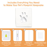 Pearhead Pet Memory Box & Urn – Solid Wood, Black Finish, Personalized Keepsake with Clay Paw-Print Kit & 4" × 6" Photo Frame – Holds Ashes, Collars, Special Toys & Memories Pearhead