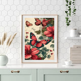 hyzsj Paint by Number for Adults Framed Canvas, DIY Butterfly Arts and Crafts for Adults Beginner with Wooden Easel, Paint Brushes, Acrylic Paint Set for Home Wall Decor（11.8x15.7inch hyzsj