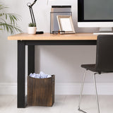 Wood Trash Can 5.3 Gallon Office Wastebasket Farmhouse Rectangular Garbage Can with Built-in Handles Small Trash Can for Bedroom Office Kitchen Bathroom Under Desk Large Storage Vrisa