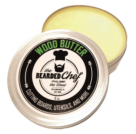 Wood Butter - 8 oz. - Cutting Boards - Butcher Blocks - Veteran Owned - Made in the USA THE BEARDED CHEF ITS ALL ABOUT THE WOODTALLAHASSEE, FL EST. 2016