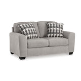 Signature Design by Ashley Avenal Park Casual Loveseat with 2 Toss Pillows, Light Gray Signature Design by Ashley