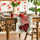 Artoid Mode Eucalyptus Hearts Valentine's Day Table Runner, Holiday Kitchen Dining Table Decoration for Home Party Indoor 13x72 Inch Artoid Mode
