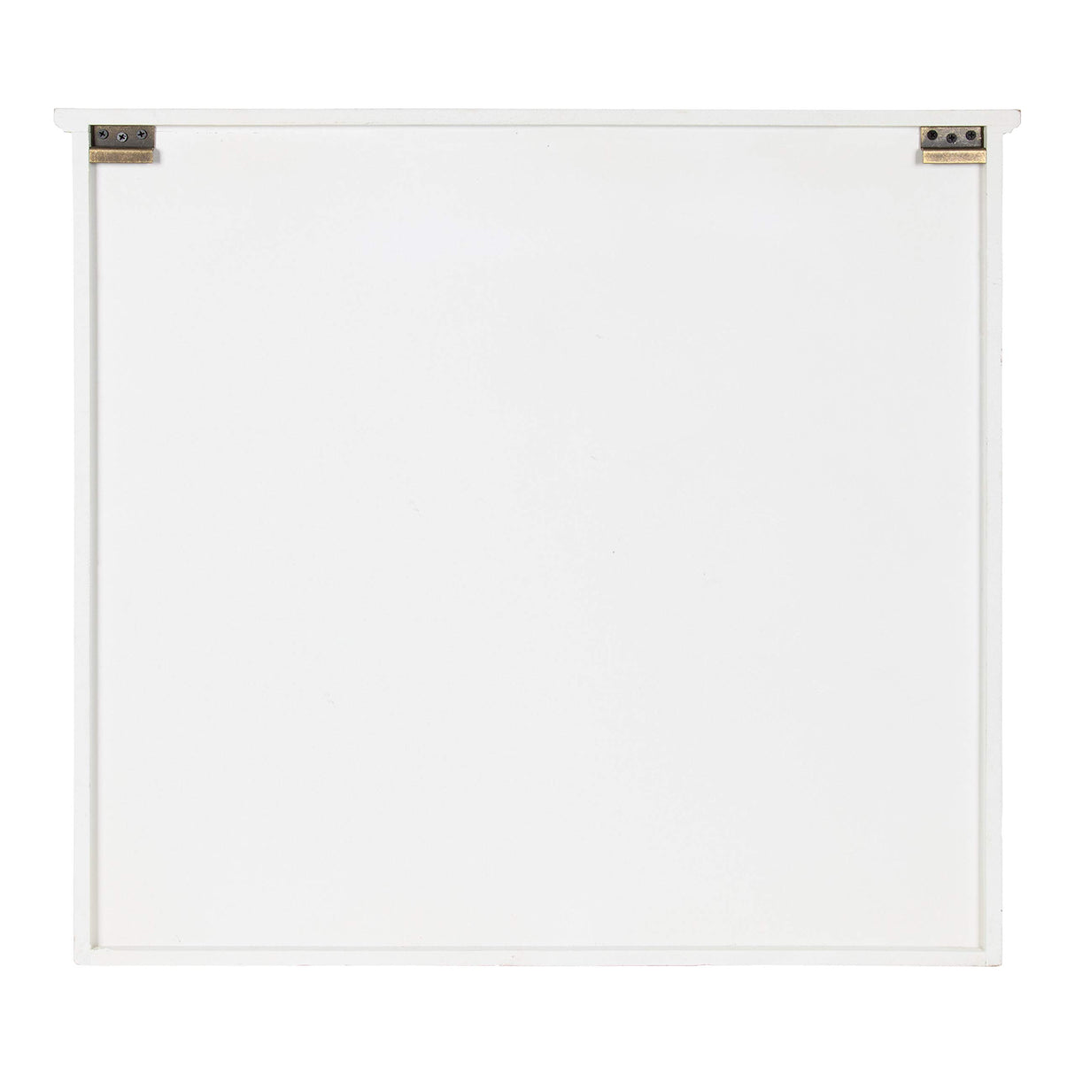 Kate and Laurel Hutchins Decorative Farmhouse Wood Wall Cabinet, 30 x 6.5 x 27.5, White and Brown, Wall Cabinet with Window Pane Glass Door Kate and Laurel