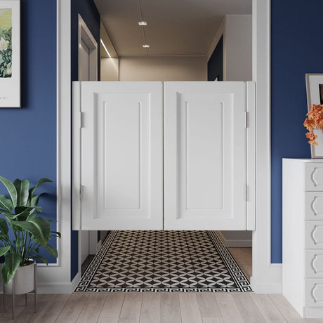 ANEEZ Interior Solid Wood Swing Door, Sturdy Cafe Saloon Doors with Metal Hinges, Cowboy Swinging Door for Stairs Bathroom Bedroom Balcony (Color : ANEEZ