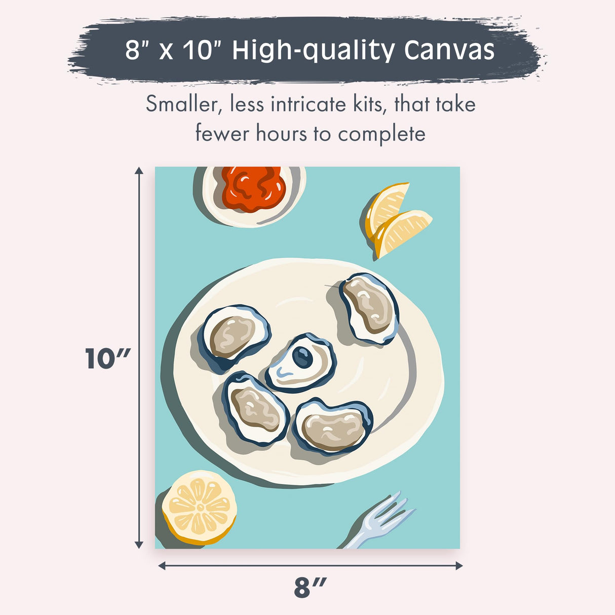 Pink Picasso Kits Mid Century Modern Paint by Number for All Ages | DIY 8x10 Beginners Art Craft Kit Acrylic Paint Canvas Painting Kits as Seen On Shark Tank | (The World is Your Oyster) Pink Picasso