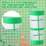 Yoande 24 Pcs Silicone Bands for Sublimation Cups Silicone Bands 2 Size Elastic Heat Resistant Thick Ring Rubber Bands Holder Tumbler Printing Band for Wrapping Cup Prevent Ghosting DIY Craft (Green) Yoande