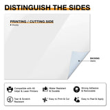 HTVRONT Printable Vinyl for Inkjet Printer & Laser Printer - 40 Pcs Glossy White Inkjet Printable Vinyl Sticker Paper, 8.5"x11" (140 g) HTVRONT