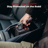 ONNAIS Biometric Pistol Gun Safe – Car and Bedside gun Safe for handgun with Fingerprint Trigger Lock for Quick Access, Fast Entry for Vehicle Console or Any Mountable Spot, Gifts for Men ONNAIS