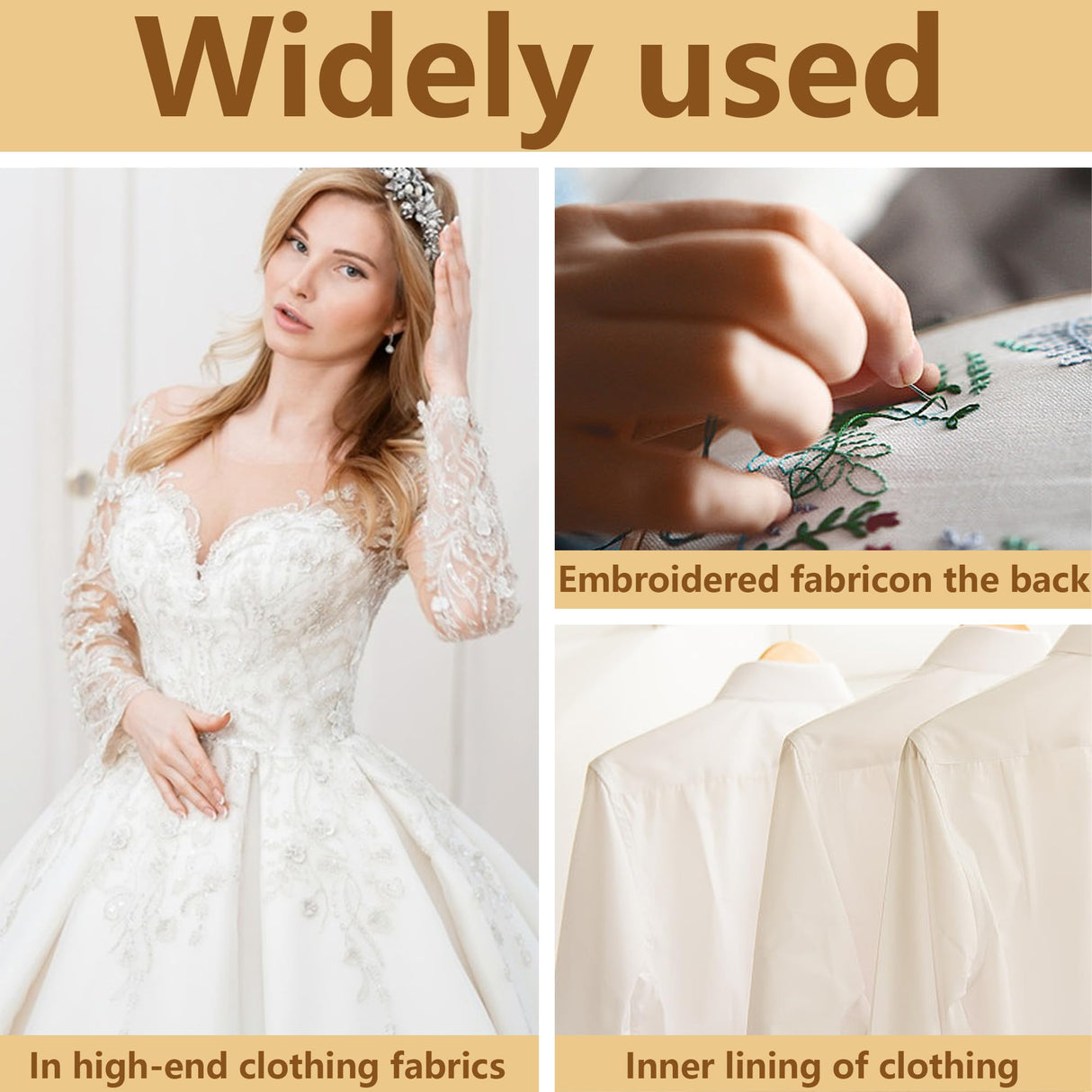 codree 13" x 22 Yd Extra Long Soft & Cozy Embroidery Stitch Cover - Washable Iron On Soft Touch Embroidery Backing - Prevent Scratchy Stitch Covering for Sewing codree