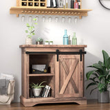 WINSOON 4FT Super Mini Sliding Barn Door Cabinet Hardware Kit for Single Door TV Stands Small Wardrobe Cabinets, I Shape Hanger (NO Cabinet) WINSOON