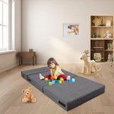 ANONER Fold Sofa Bed Couch Memory Foam with Pillow Futon Sleeper Chair Guest Bed and Fold Out Couch, Washable Cover Twin Size, Dark Gray ANONER